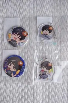 まるくじ　呪術廻戦　YUKATA　灰原雄　キーホルダー　缶バッジ　4個セット