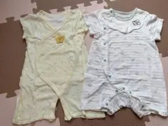 ディズニー　ミッキー　カバーオール2点セット　50 60