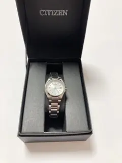 CITIZEN 腕時計 シルバー エコドライブ クリスタルガラス 10気圧防水