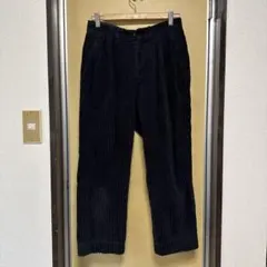 黒 コーデュロイ ストレートレッグパンツ