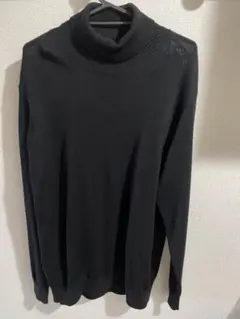 ユナイテッドアローズ　ウール100% ブラック タートルネックセーター