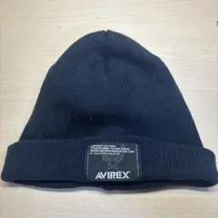 AVIREX ニット帽 ビーニー ブラックのサムネイル