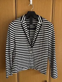 横ストライプ テーラードジャケット