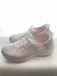 SKECHERS スリップインズ 白 アイボリー 24㎝　お買い得