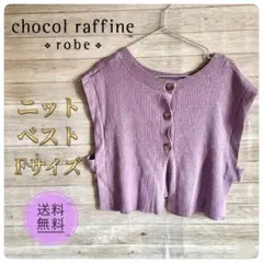 【美品】chocol raffine robe ニットベスト Fサイズ