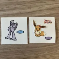 ポケモンパン ステッカーセット　シール　イーブイ　メガミュウツーX