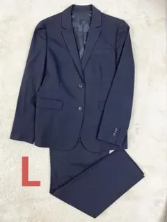 【UNIQLO】レディースビジネススーツ40サイズ　ネイビー　パンツスーツ