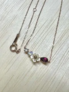 TAKE UP K10ピンクゴールドネックレス ガーネット オパールのサムネイル