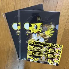 阪神タイガース クリアファイル2枚&ステッカー3枚セット　ジョーシン