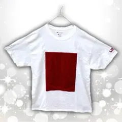 LUSOR　ルーソル×チャンピオン　コラボ　Tシャツ　ホワイト　Ｌ　半袖　ベロア