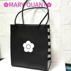【美品】MARY QUANT×AZULコラボ✿デイジー　トートバッグ　ブラック