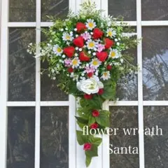 みー様専用　いちごとマーガレットのスワッグ風♡フラワーリース