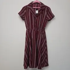 は*ま様 one way　ワンウェイ　新品　ロングワンピース　半袖　ストライプ