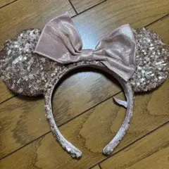 ミニーマウス風スパンコールカチューシャ