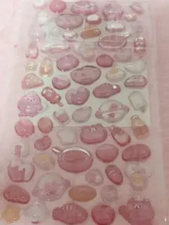 み*☆様 ボンボンドロップシール ピンク ぷっくり うるちゅる 立体シール かわ