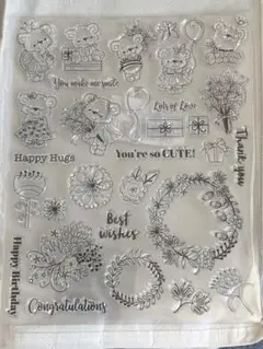 クリアスタンプ　クマ　フォトアルバムアートのサムネイル