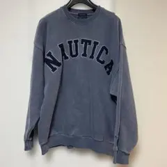 NAUTICA スウェットPigment Dyed Arch Logoネイビー