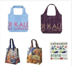 KALDIオリジナルエコバッグ4点＋セルロース布巾