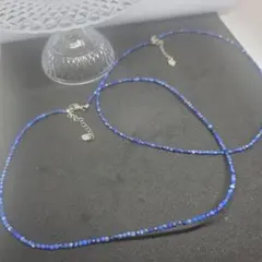 ラピスラズリネックレス ハート型チャーム付き12