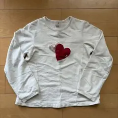 petit main ハート刺繍 長袖カットソー 140