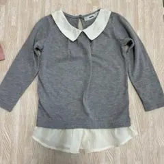 M.P.S. グレー 襟付き長袖カットソー 100cm美品