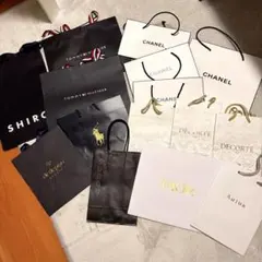 ショップ袋セット（SHIROCA, CHANEL, DIORなど）