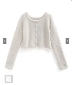 シャギーニットショート丈カーディガン[an1644]