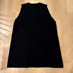 黒のニットベスト Lサイズ　無印