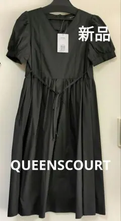 新品タグ付き♡クイーンズコート♡ブラックコットンレースワンピース♡