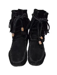 TORY BURCH 黒スエードブーツ 38 上品 定番 シンプル