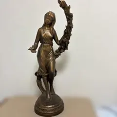 n*e様 ブロンズ像 Nick 作 花の女神像 高さ29cm　花の妖精　女神 彫 n*e様 ブロンズ像 Nick 作 花の女神像 高さ29cm 花の妖精 女神 彫