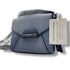 未使用タグ付き　ディーゼル　ショルダー　バッグ　レザー　水色