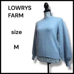 着用感あり　ローリーズファーム ニット グレー M ハイネック 長袖 シンプル