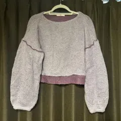 sly ボリュームスリーブ ニット フリーサイズ