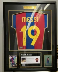 メッシ＆ヤマル 直筆サイン入り バルセロナ 07/08 Icons証明書付