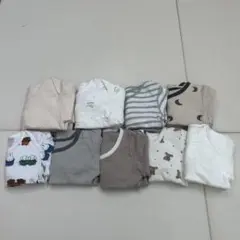 90cm 長袖ロンパース肌着 まとめ売り