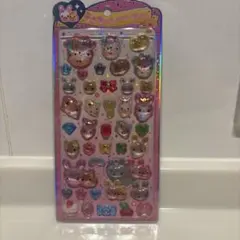 【正規品】フワフワらびちゃん　うるちゅるポップシール　立体シール