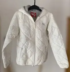 PUMAキルティングジャケット 白140-150 女の子　大人SS