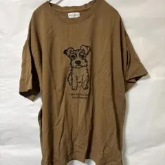 HEART MARKET 犬刺繍 半袖Tシャツ ブラウンのサムネイル