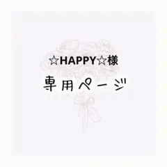 ☆HAPPY☆ 様専用ページ