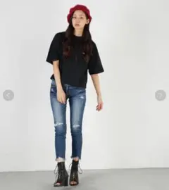 MOUSSY　ギャル　平成　y2k　fringe cropped スキニー