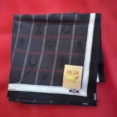 新品 MCM 紳士用 ハンカチ 黒グレー チェック メンズのサムネイル
