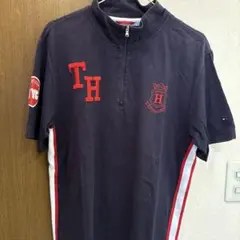 古着 Tommy Hilfiger ネイビー ハーフジップ