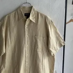 イタリア製 LANGELA UOMO BD リネンシャツ L ベージュ | Mercari