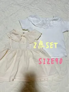 半袖カットソー ブラウス 女の子 サイズ90 2点セット