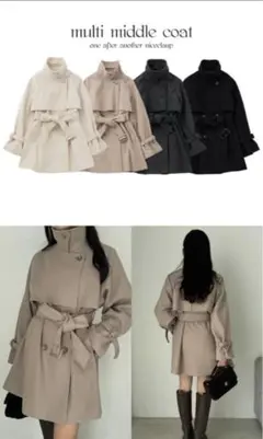 NICE CLAUP ナイスクラップ マルチミドルコート レディースアウター