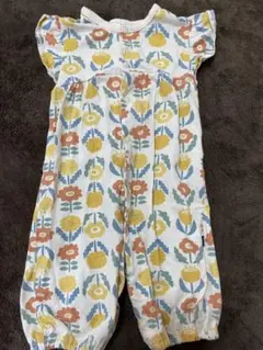ロンパース　フタフタ　花柄