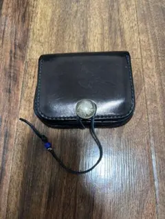 美品 ゴローズ 角型小銭入れ 黒 サドルレザー ウォレット 財布 goro's
