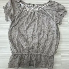 NATURAL BEAUTY BASIC 花柄 半袖 ブラウス ベージュ