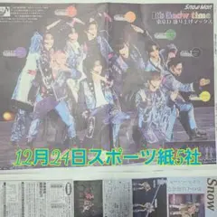 匿名配送！送料込み！ 12月24日 朝刊　 スポーツ紙全5社